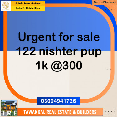 1 Kanal Residential Plot for Sale in Sector E - Nishtar Block -  Bahria Town, Lahore - (BP-248681)