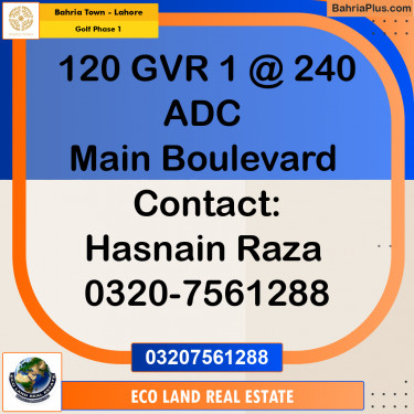 1 Kanal Residential Plot for Sale in Golf Phase 1 -  Bahria Town, Lahore - (BP-248703)