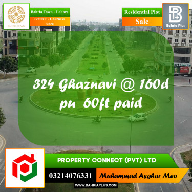 10 Marla Residential Plot for Sale in Sector F - Ghaznavi Block -  Bahria Town, Lahore - (BP-248707)