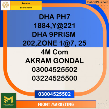 Residential Plot for Sale in Bahria Town, Lahore - (BP-248867)