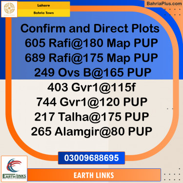 Residential Plot for Sale in Bahria Town, Lahore - (BP-248868)