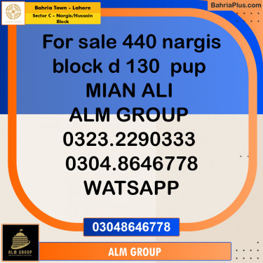 10 Marla Residential Plot for Sale in Sector C - Nargis/Hussain Block -  Bahria Town, Lahore - (BP-249004)