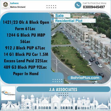 Residential Plot for Sale in Bahria Orchard, Lahore - (BP-249091)