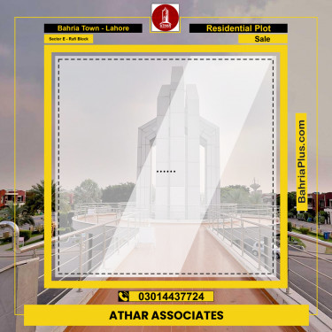 Residential Plot for Sale in Sector E - Rafi Block -  Bahria Town, Lahore - (BP-249111)