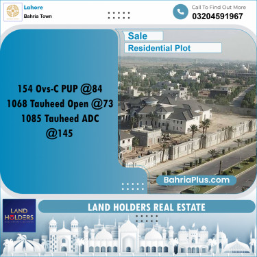 Residential Plot for Sale in Bahria Town, Lahore - (BP-249123)