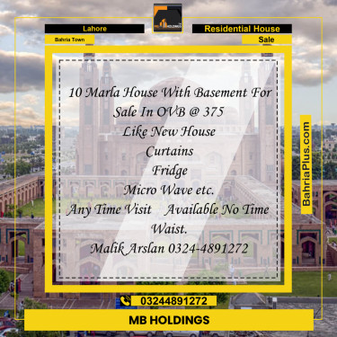 Residential House for Sale in Bahria Town, Lahore - (BP-249150)