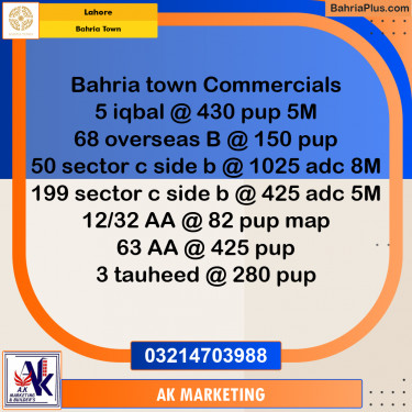 Residential Plot for Sale in Bahria Town, Lahore - (BP-249236)