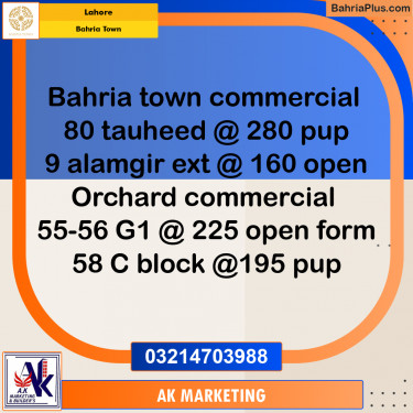 Residential Plot for Sale in Bahria Town, Lahore - (BP-249239)