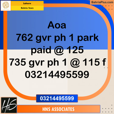 Residential Plot for Sale in Bahria Town, Lahore - (BP-249266)