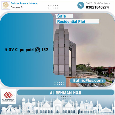 10 Marla Residential Plot for Sale in Overseas C -  Bahria Town, Lahore - (BP-249272)