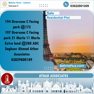 10 Marla Residential Plot for Sale in Overseas C -  Bahria Town, Lahore - (BP-249333)