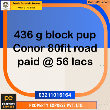 5 Marla Residential Plot for Sale in Phase 2 - G Block -  Bahria Orchard, Lahore - (BP-249368)