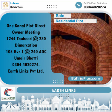 1 Kanal Residential Plot for Sale in Bahria Town, Lahore - (BP-249394)
