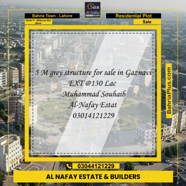 5 Marla Residential Plot for Sale in Sector F - Ghaznavi Ext. Block -  Bahria Town, Lahore - (BP-249413)
