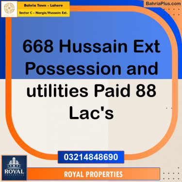 5 Marla Residential Plot for Sale in Sector C - Nargis/Hussain Ext. -  Bahria Town, Lahore - (BP-249595)