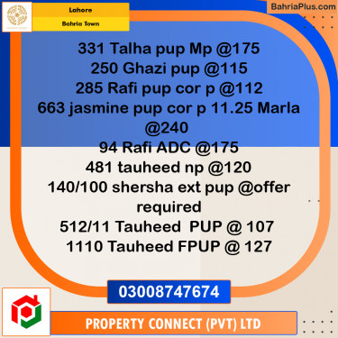 Residential Plot for Sale in Bahria Town, Lahore - (BP-249638)