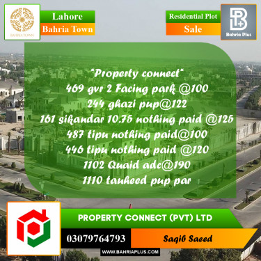 Residential Plot for Sale in Bahria Town, Lahore - (BP-249639)