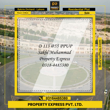 5 Marla Residential Plot for Sale in Phase 2 - D Block -  Bahria Orchard, Lahore - (BP-249700)