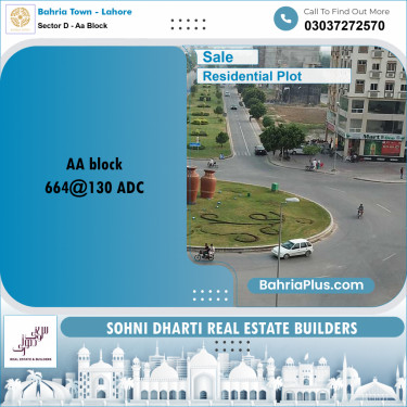 Residential Plot for Sale in Sector D - AA Block -  Bahria Town, Lahore - (BP-249784)