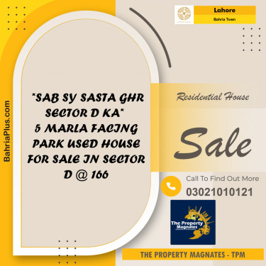 Residential House for Sale in Bahria Town, Lahore - (BP-249810)