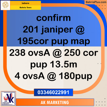 10 Marla Residential Plot for Sale in Bahria Town, Lahore - (BP-249872)