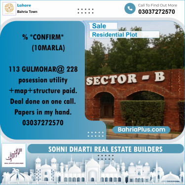 Residential Plot for Sale in Bahria Town, Lahore - (BP-249878)