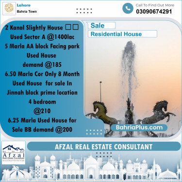 Residential House for Sale in Bahria Town, Lahore - (BP-249925)