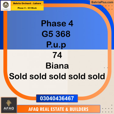 10 Marla Residential Plot for Sale in Phase 4 - G5 Block -  Bahria Orchard, Lahore - (BP-249946)