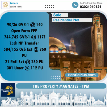 Residential Plot for Sale in Bahria Town, Lahore - (BP-249964)
