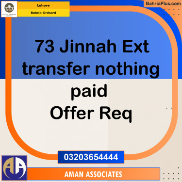 Residential Plot for Sale in Bahria Orchard, Lahore - (BP-250115)