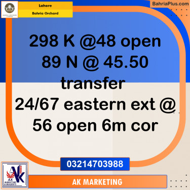 Residential Plot for Sale in Bahria Orchard, Lahore - (BP-250156)