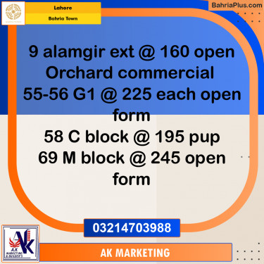 Commercial Plot for Sale in Bahria Town, Lahore - (BP-250160)