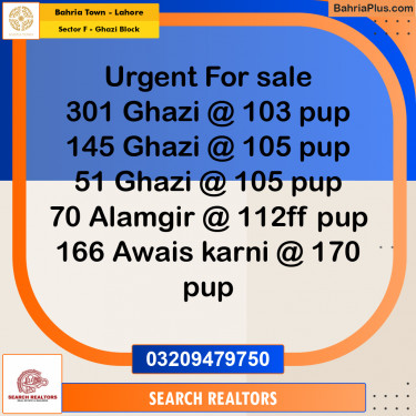 10 Marla Residential Plot for Sale in Sector F - Ghazi Block -  Bahria Town, Lahore - (BP-250204)