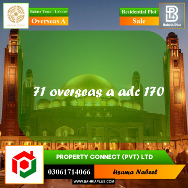 Residential Plot for Sale in Overseas A -  Bahria Town, Lahore - (BP-250244)