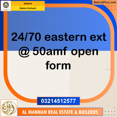 Residential Plot for Sale in Bahria Orchard, Lahore - (BP-250254)