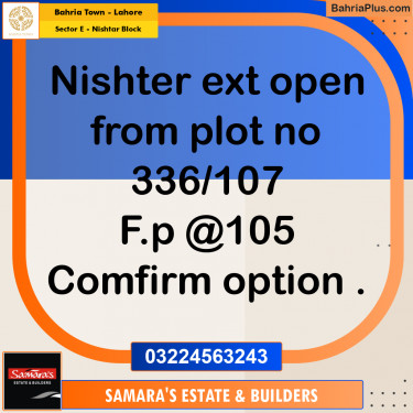 5 Marla Residential Plot for Sale in Sector E - Nishtar Block -  Bahria Town, Lahore - (BP-250459)