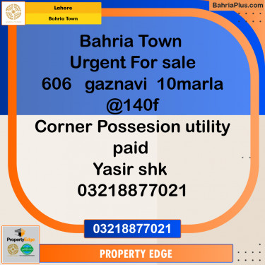 Residential Plot for Sale in Bahria Town, Lahore - (BP-250603)