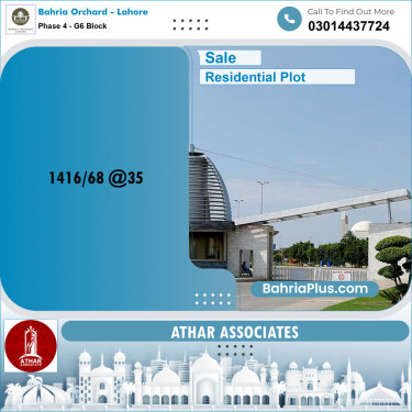 5 Marla Residential Plot for Sale in Phase 4 - G6 Block -  Bahria Orchard, Lahore - (BP-250642)