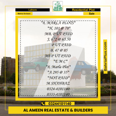 Residential Plot for Sale in Bahria Orchard, Lahore - (BP-250645)
