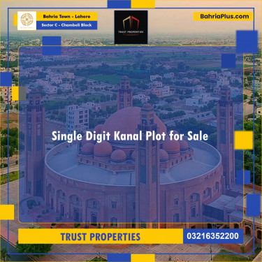 20 Marla Residential Plot for Sale in Sector C - Chambeli Block -  Bahria Town, Lahore - (BP-250752)