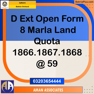 Residential Plot for Sale in Bahria Orchard, Lahore - (BP-250757)