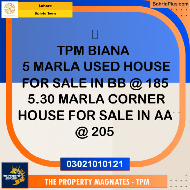 Residential House for Sale in Bahria Town, Lahore - (BP-250801)