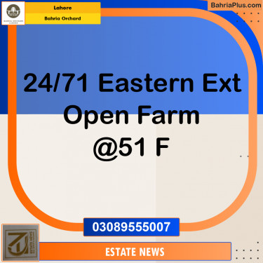 Residential Plot for Sale in Bahria Orchard, Lahore - (BP-250854)