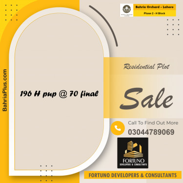 5 Marla Residential Plot for Sale in Phase 2 - H Block -  Bahria Orchard, Lahore - (BP-250879)