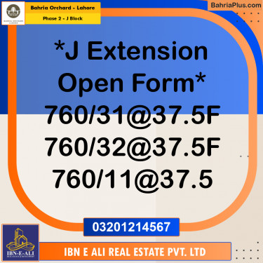 5 Marla Residential Plot for Sale in Phase 2 - J Block -  Bahria Orchard, Lahore - (BP-250939)