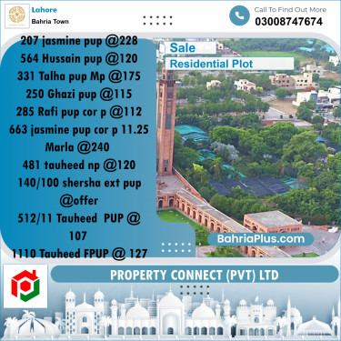 Residential Plot for Sale in Bahria Town, Lahore - (BP-251063)