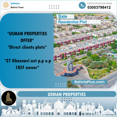 Residential Plot for Sale in Bahria Town, Lahore - (BP-251131)