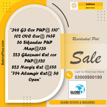 Residential Plot for Sale in Bahria Town, Lahore - (BP-251139)