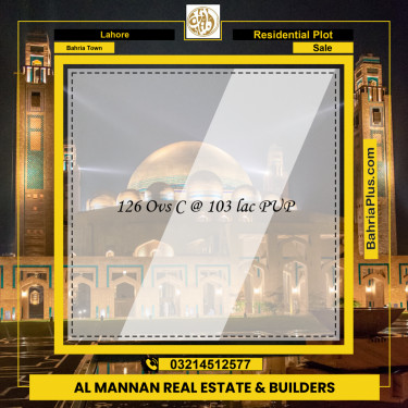 Residential Plot for Sale in Bahria Town, Lahore - (BP-251142)
