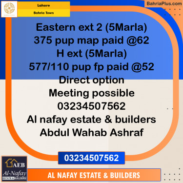 Residential Plot for Sale in Bahria Town, Lahore - (BP-251215)